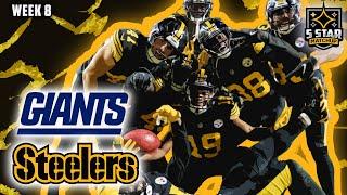 Calvin Austin & The Steelers Streak to 6-2! Giants vs Steelers Week 8 Highlights | 5 Star Matchup