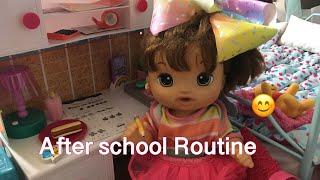 BABY ALIVE Mary's after school routine!