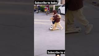 Cute baby and dog #shorts #baby #dog #video #viral