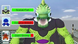 The Fish 1 - 36 With healthbars And Boss Fight (Full Edition) | Scarab Fish Skibidi (Episode 36)