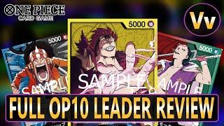 One Piece TCG: Full OP-10 Leader Review, Going Over All of the 6 New Leaders Coming out in Set 10