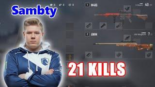 Team Liquid Sambty - 21 KILLS - M416+AWM - SOLO - PUBG