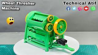 How to make wheat thresher machine at home | Technical Atif | #tractor #threshermachine