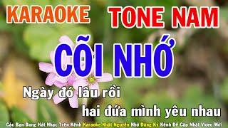 Cõi Nhớ Karaoke Tone Nam Nhạc Sống - Phối Mới Dễ Hát - Nhật Nguyễn