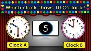 Telling Time Quiz: Half Past and O’Clock for Kids in English