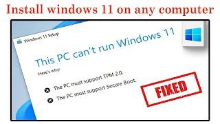 Solved 100% working | Install Windows 11 on any unsupported PCs/Computers/Laptop | X Stark Sarb