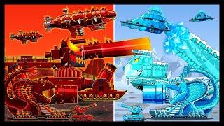 The World of Fire Tank Vs Ice Tank | Мега танки VS | Мультики про танки | Arena Tank Cartoon