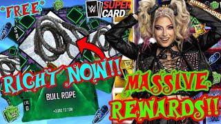 HOW TO GET *FREE* BULL ROPE CARD IN WWE SuperCard RIGHT NOW!! QR CODES!