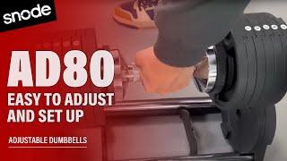 The Snode AD80 adjustable dumbbells