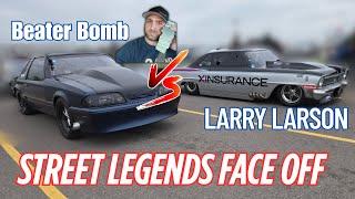 Beater Bomb VS Larry Larson- Wrecks and Sketchy Track Conditions