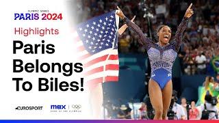 USA SUPERSTAR Simone Biles wins all-around gold medal  | #Paris2024 #Olympics