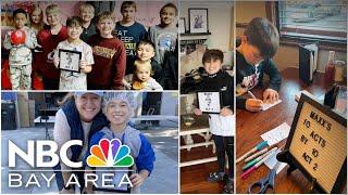 5 done, 5 to go: East Bay 10-year-old halfway through mission of kindness