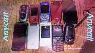 10 of my Samsung Anycall phones on & off (including variants.)