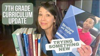 NEW- CURRICULUM 7th Grade Update + trying something New #howtohomeschool