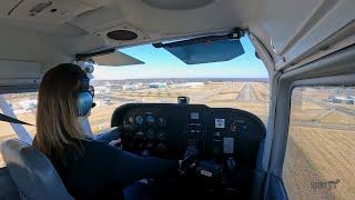 Dakota Davis' first airplane solo at Sporty's Academy