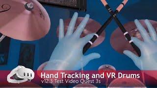 Hand Tracking VR Drums (Test v12.3 Update) Meta Quest #VR #MetaQuest