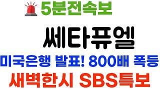 쎄타퓨엘 새벽에 떳다!! 미국국무부 "전자화페승인 이코인 8000배폭등한다"~ #쎄타퓨엘코인 #쎄타퓨엘코인전망