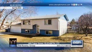 860 Tabor Street  ELIZABETH, CO Homes for Sale | coloradohomes.com