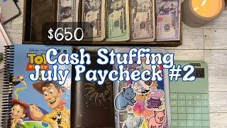 Cash Stuffing #2 of July•$650•Part time Paycheck