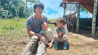 Single Father and 2 Sons Renovate Small House. Digging Cassava