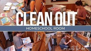 HOMESCHOOL ROOM CLEAN OUT | Back to School | Homeschool Organization | Clean with Me