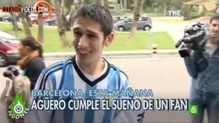 Kun Agüero cumple el sueño de un Aficionado