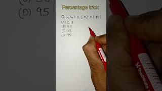 Percentage trick// very easy trick for percentage #shorts viral#SSC #CGL