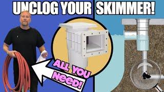 The Easiest Way to UNCLOG your Swimming Pool Skimmer!