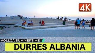 DURRES, ALBANIA  VOLLGA SUMMER  SEASON 2024️ WALKING TOUR ️  SEZONI TURISTIK  ASMR [4K HDR]