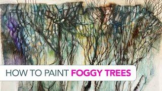 How to paint FOGGY TREES