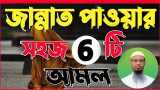 জান্নাত পাওয়ার সহজ 6 টি অমল ।হাদিস শরীফ।ইসলামিক জ্ঞান।দোয়া ও অমল