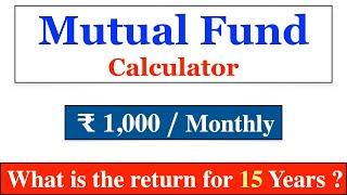 SIP Calculator Monthly 1000 for 15 Years #finconcise #shorts