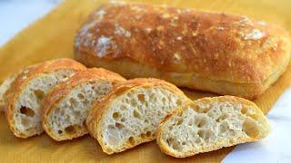 طرز تهیه Easy Artisan Ciabatta Bread/نان روستایی ایتالیایی/بدون خمیر نان روستایی