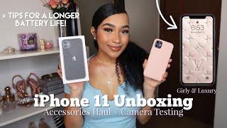 iPhone 11 Unboxing  Accessories Haul + Camera Testing ~Aesthetic Asmr~