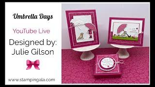 Adorable Dog & Umbrella Cards featuring Stampin' Up! Online Exclusives | Rainy Day Cardmaking