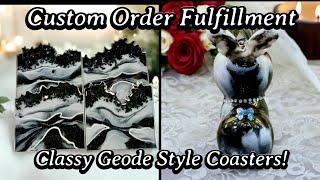 #673 Custom Resin Geode Coaster Order Fulfillment! Stunning!