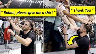 Adrien Rabiot gifts his shirt to child fan before Juventus match against Lazio