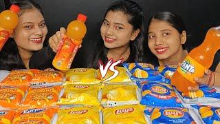 Asmr kurkure Challenge Vs Lays Chips Challenge | Asmr Eating Lays Potato Chips |Indian Snacks Eating