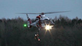 [HD] NHC02 , DHNHE EC 155 offshore rescue helicopter winchtraining