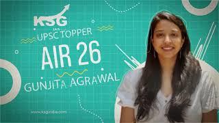 Gunjita Agrawal, AIR 26 | Our Proud Achievers | KSG IAS Crystal Jubilee | 15 Years Celebration