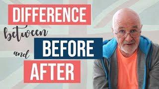 Use of BEFORE and AFTER in a sentence