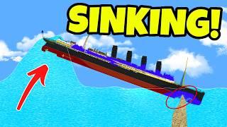 Trying EVERYTHING to SINK The RMS Lusitania! Floating Sandbox