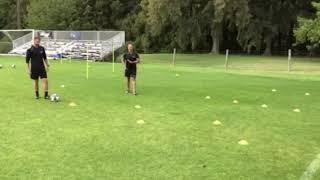 Back garden training drill 6 - how to practise dribbling skills at home