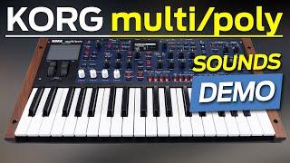 KORG multi/poly NEW synth | SOUNDS DEMO NO TALKING (SUPER MONO/POLY) 