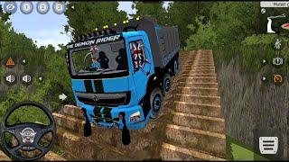 material truck tipper off road driving l bussid game play