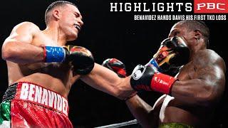 David Benavidez  hands Davis his first TKO loss | #BenavidezAndrade