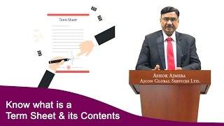 Know what is a Term Sheet & its Contents