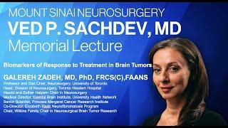 Ved P. Sachdev, MD Memorial Lecture, Galereh Zadeh, MD, PhD, PRCS(C), FAANS