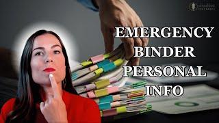 Personal Items to List in an Emergency Binder