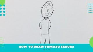 How to Draw Tomozo Sakura Easy | Chibi Maruko Chan